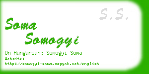 soma somogyi business card